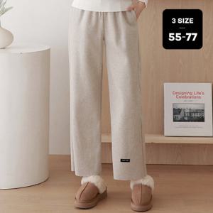 [올리비에스클로젯] [55-77]허리 밴딩 모직 와이드 팬츠_O2412PT145D