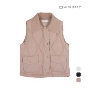 [미니마리] 니트카라퀼팅베스트 (MMA4VT12)