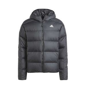 아디다스 에센셜 미드 웨이트 후드 패딩점퍼 자켓 블랙 HZ4429