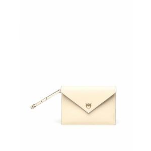 [PINKO] 라프리마 여성 클러치 레더 위드 로고 104820A0F1Z14Q 화이트 /8