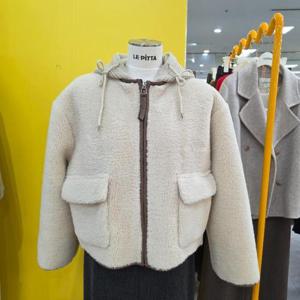 르피타 DP01 후드배색뽀글숏자켓 L254UJKC56