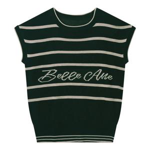 [베스띠벨리]보더 레터링 프렌치 니트 BJUCH2904 B