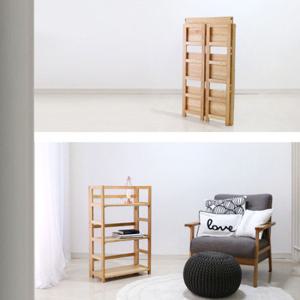 원목 접이식 사다리 선반