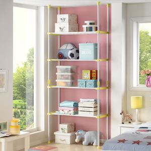 왕자 더블기둥4단조절선반_라이트그린_385-2/선반행거/고정행거