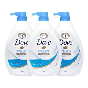 도브 젠틀 스크럽 바디워시 1L 3개묶음