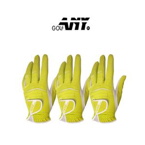 애니골프ANYGOLF 반양피 칼라골프장갑 남성용 라임3P
