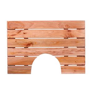 마호가니 원목 발판 홈자 / 욕실 화장실 현관 베란다 발매트