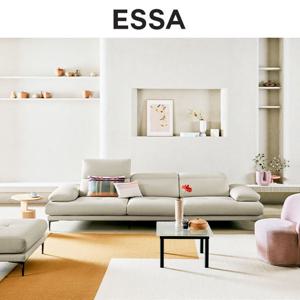 [GS단독][쿠션&상품권증정] 에싸 에블린 4인 헤드기능 론도 소가죽 소파+스툴 / 상품권 증정
