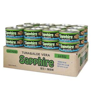 사파이어 젤리 고양이캔 80g 24개입-참치알로에