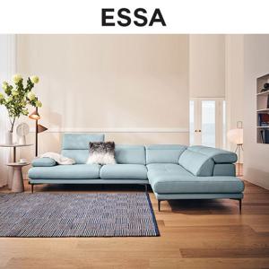 [GS단독][쿠션&상품권증정] 에싸 에블린 4인 오픈코너형 헤드기능 론도 소가죽 소파 / 상품권 증정