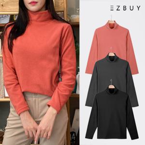 [블랙,차콜,코랄 특가]마틸다 여성 하이넥 목폴라 티셔츠(Z03LT033W)