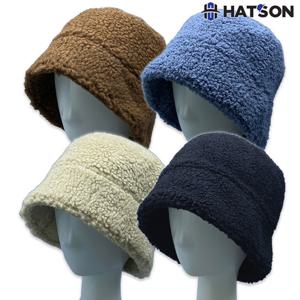 [햇츠온]남여공용 플리스 뽀글이 버킷햇 모자 H24-350