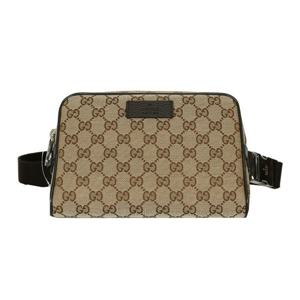 구찌 449174 공용 힙색 GG 캔버스 베이지