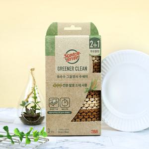 3M 스카치브라이트 옥수수 그물망사 수세미 2+1