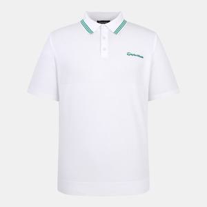 [공식]테일러메이드 남성 배색 카라 반팔 니트 TMSRM2121-100