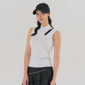 [공식]테일러메이드 여성 슬리브리스 하이넥 니트 TWSHM6221-100