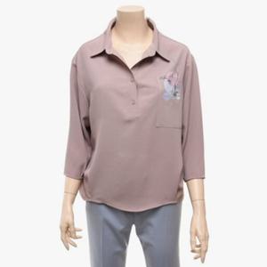 리본 플라워포인트 블라우스 RD6-GB490