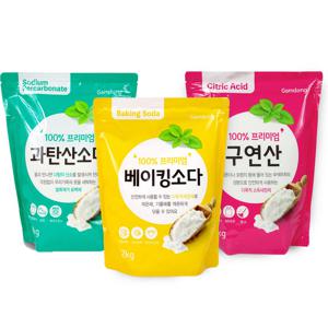 감동 베이킹소다 + 과탄산소다 + 구연산 세트 총6kg/천연세제