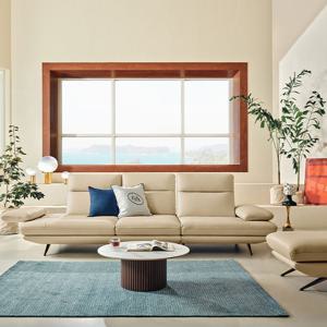 [쿠션&상품권증정][GS단독] 에싸 토스카 4인 스윙기능 론도 소가죽 소파