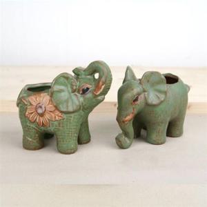 연두 코끼리 한쌍 미니화분 다육화분