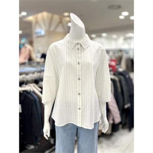 소고 세이브존01 스트라이프 7부 소매 블라우스 AJ2BA01-2