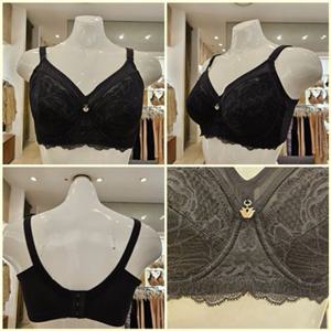 [와코루] AB컵 퍼지고 처진가슴보정 와이어타입 브라 (WGBM100-BK)