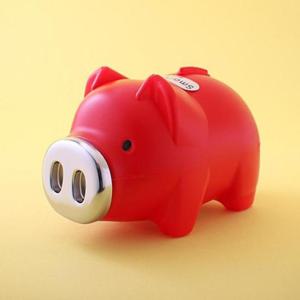 스마트 돼지저금통 복돼지 저금통(레드)(대)