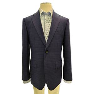 [맨잇슈트][ZEN] 춘하복 블루 울100 체크패턴 포멀핏 자켓 (ZNHC11-815)