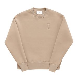 AMI USW025 749 2811 엠보싱 하트 로고 공용 맨투맨