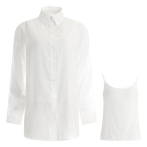 샵앤) 여성 끈나시 실키 남방세트 셔츠 EAN-WSET-1419-아이보리