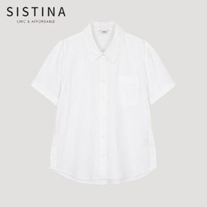 [SISTINA] 인기 코튼 사이드 버튼 셔츠_AWWSTO21120_OW