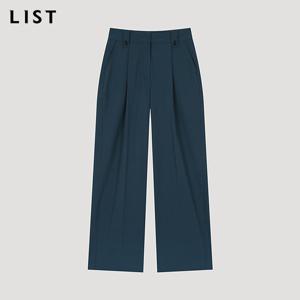 [리스트] 버튼 원턱 스트레이트 팬츠_TWWSLO60040_TG