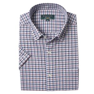 [카운테스마라(셔츠)]일반핏반소매 밑단일자 구김없는  시어서커 스넵카라 CDCW2C2215B0-B6