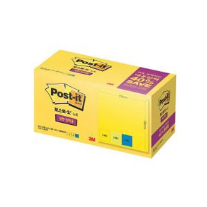 포스트잇대용량팩654SSN-15A(76x76mm노블그 5개씩)