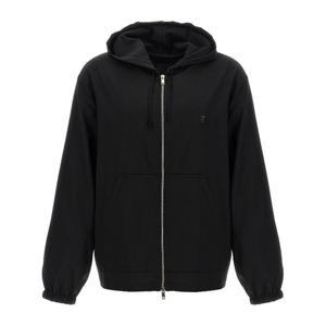 지방시 프론트 로고 플라크 울 후드 집업 BM017T1558 001