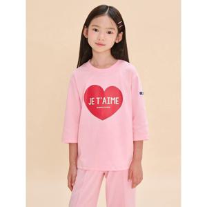 [30%OFF][빈폴키즈]PARIS 아트웍 7부 티셔츠 라이트 핑크(BI4741U08Y)