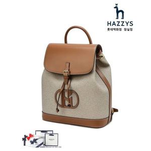 [헤지스] HIBA4F105I2_여성 베이지 컬러배색 가죽 백팩
