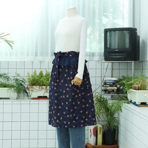 샵앤) 여성 국산 펀칭 플라워 허리 앞치마 ENA-WAP-0760-레드꽃