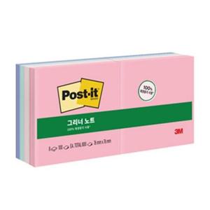 (3M) 포스트잇 그리너노트 654-8RP-AP 스윗스프링클