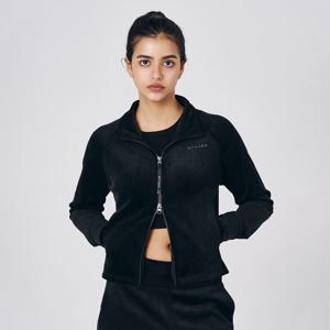 [스파이더] 여성 골지 벨루아 셋업 집업 SPJWCNFT355WBLK