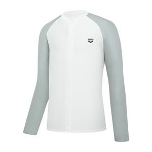 [아레나]선셋 릴렉스핏 집업 래쉬가드 A4BM1RR48WHT-IDG