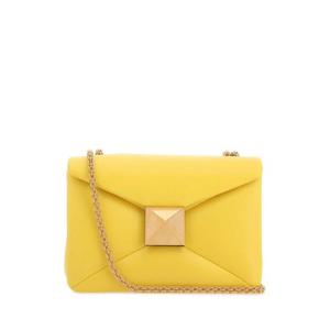 발렌티노 가라바니 여성 옐로우 One Stud 레더 스터드 플랩 숄더백 2W2B0K21HHX KN8