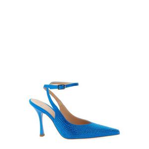 레오니 한느 X 리우조 여성 블루 새틴 힐 샌들 SA3157TX001S3049_ASTER