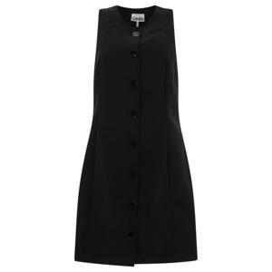 가니 여성 블랙 트윌 미니 드레스 F9224099