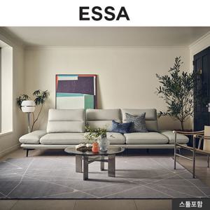 [GS단독][헤드레스트&상품권증정] 에싸 레미 4인 스윙기능 론도 소가죽 소파+스툴