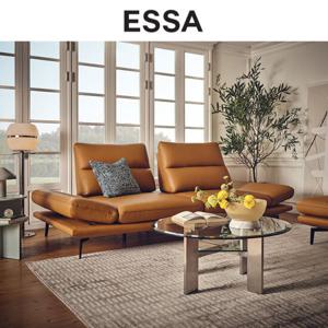 [GS단독][헤드레스트&상품권증정] 에싸 레미 3인 스윙기능 론도 소가죽 소파+스툴