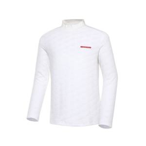 [와이드앵글] 남성 CO PRO 모노그램 기모 하프넥 티셔츠_WMW23214W3