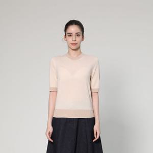 크루넥 하프슬리브 풀오버 (UFJKCN31CS-BEIGE)