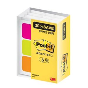 3M 포스트잇 플래그 686SS-5A 알뜰팩/5팩 박스(30개