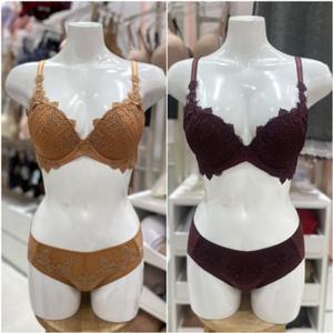 [비비안] (BR1871A SET)  몰드  캐미컬레이스 브라햄팬티세트 2컬러택1